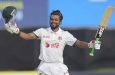 Najmul Hossain Shanto celebrates his first Test century since November 2023 • Associated Press