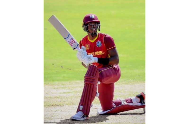 West Indies Academy batter Shaqkere Parris was dismissed on 99.