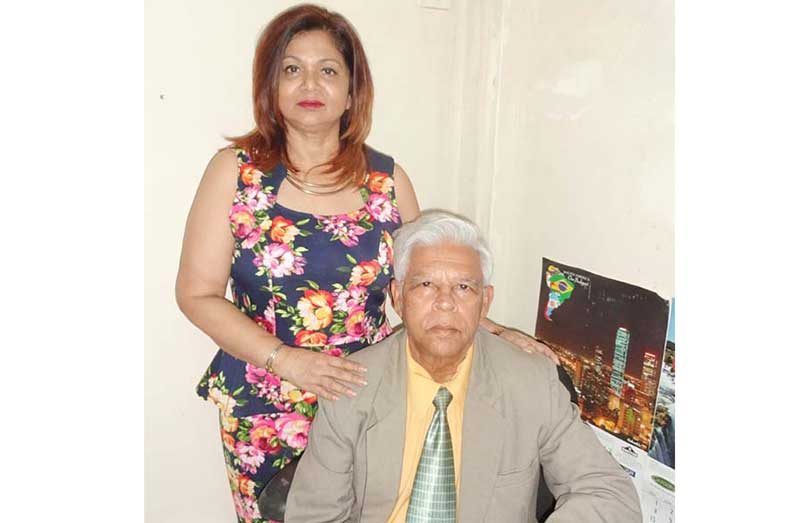 CN Sharma and his wife Savitrie