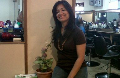 Sharon at her salon