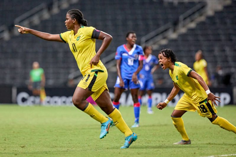 Khadija Shaw (left) was a key player for Jamaica to overcome Haiti and qualify for the second time ever for the FIFA Women´s World Cup (Photo: CONCACAF)