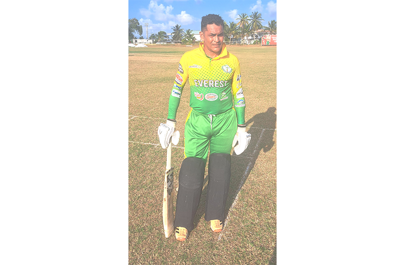 West Indies over-50 selectee Shazam Ramjohn scored a masterful 77 for Everest (Sean Devers photos)
