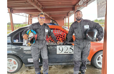 Sheik Yaseen and racers at the South Dakota Circuit for races