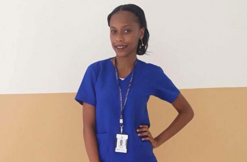 Shellon Messiah while attending Medical School