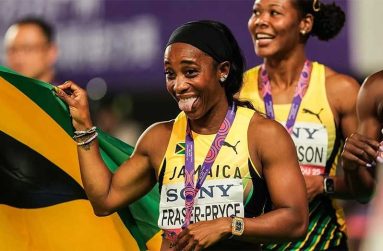Shelly-Ann Fraser Pryce after Sunday’s performance.