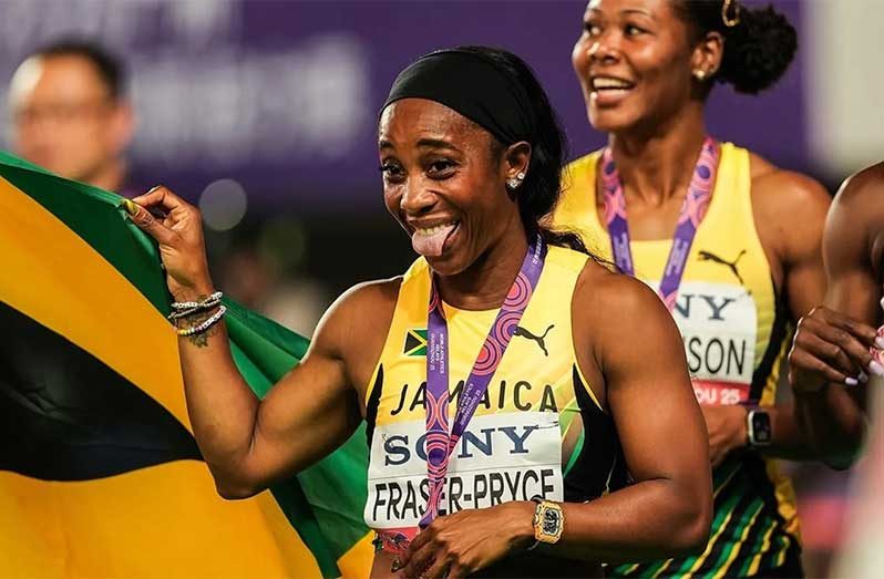Shelly-Ann Fraser Pryce after Sunday’s performance.