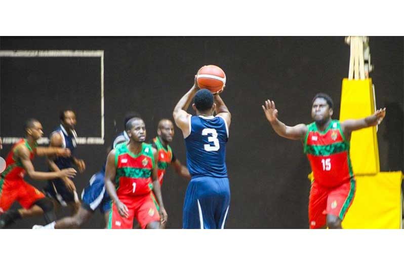 Colts Shelroy Thomas shooting a  two pointer