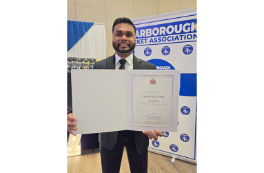 SCA President, Shiv Persaud, poses with a certificate of recognition from Councillor Neethan Shan of Ward 25 Scarborough North