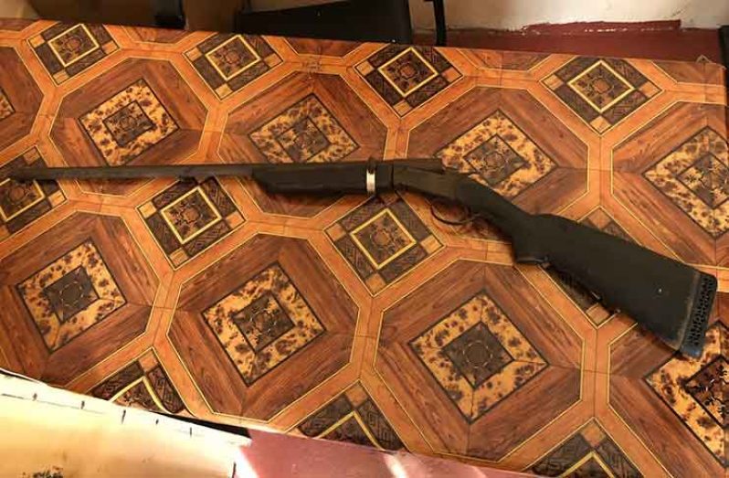 The illegal shotgun that was found