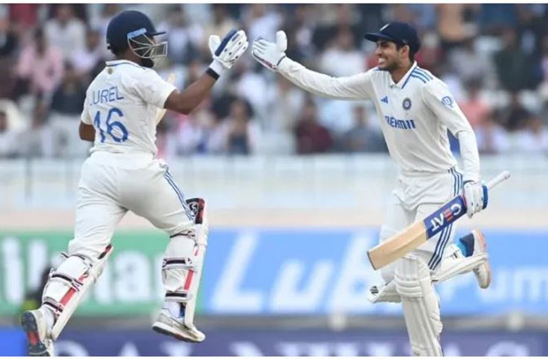 Shubman Gill (right) and Dhruv Jurel set off in celebration after leading India to the series win (Photo: BCCI)