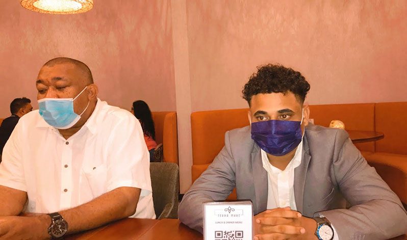 BCB president Hilbert Foster (left) and BCB PRO Simon Naidu