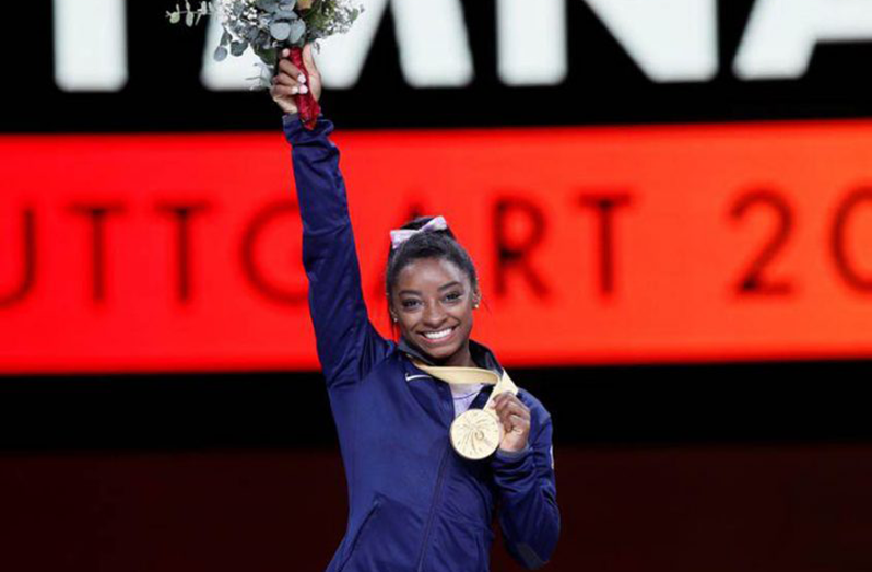 Four-time gold medallist gymnast Simone Biles