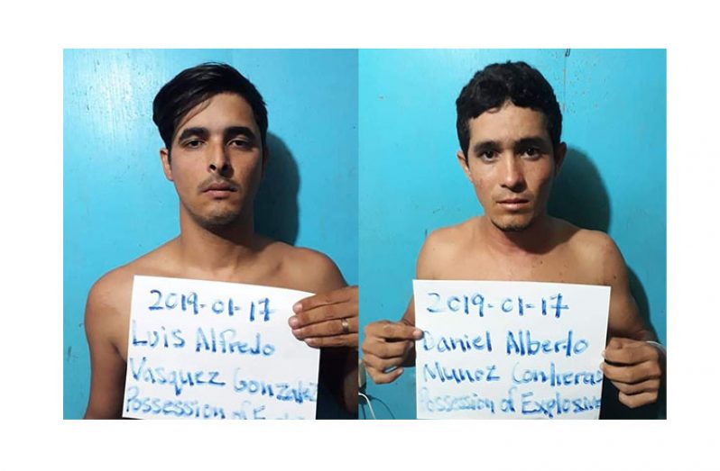 Remanded: Luis Gansavles (left) and Daniel Contreras