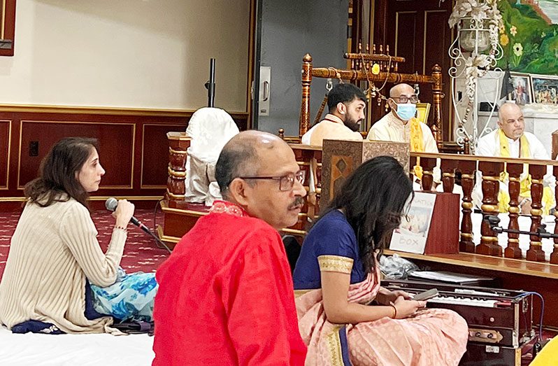 Scene from the remembrance ceremony for the late Hari Om Sharan held last Sunday