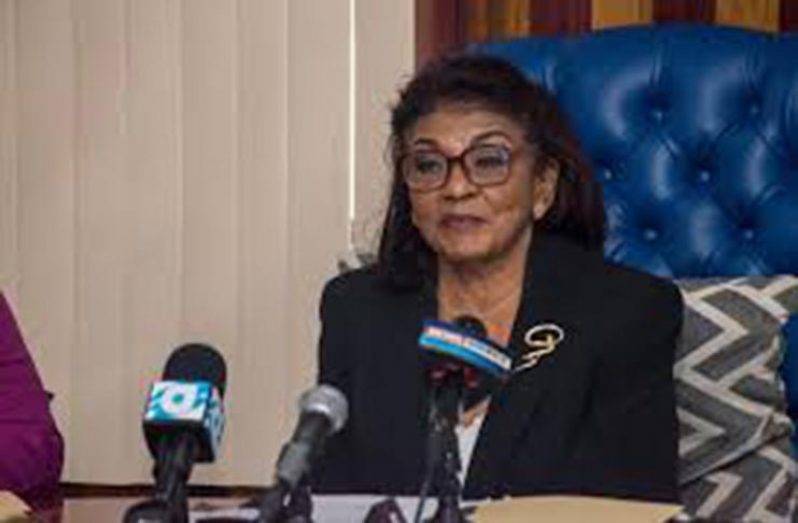 Chairman of GECOM, Justice (ret’d) Claudette Singh