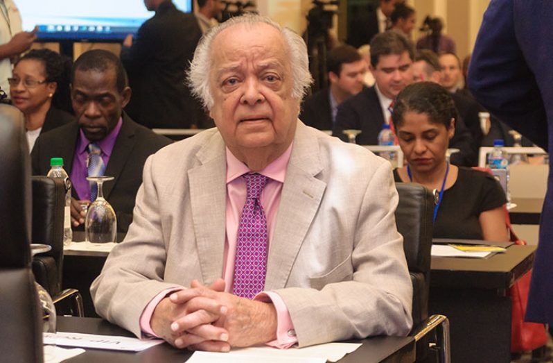 Distinguished Guyanese diplomat, Sir Shridath Ramphal