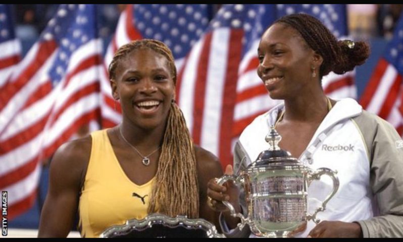 Serena (left) and Venus Williams have won two US Open doubles titles, with New York victories in 1999 and 2009.