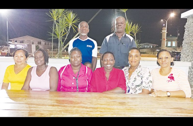 Front row: Six of the nine women elected to the Diamond United FC executive.