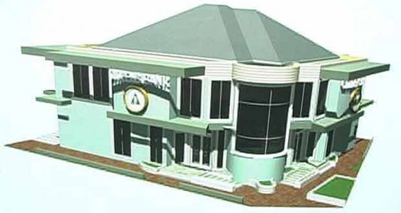 A sketch of how the New Amsterdam Branch of Citizens Bank will look