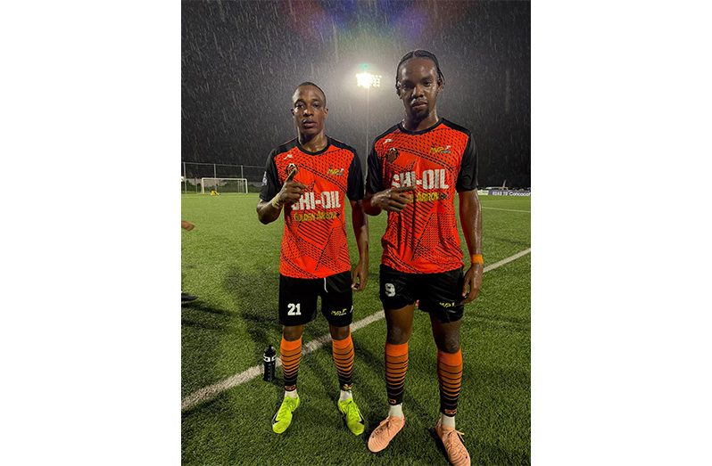 Slingerz strikers (from left) Leo Lovell and Marcus Tudor