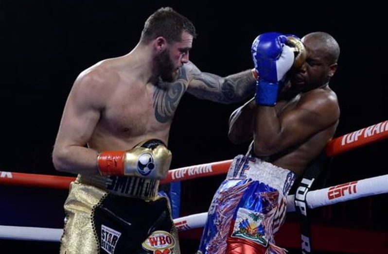 Joe Smith (left) on the attack.