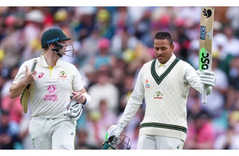 Usman Khawaja and Steven Smith put on a 209-run partnership  (Getty Images)