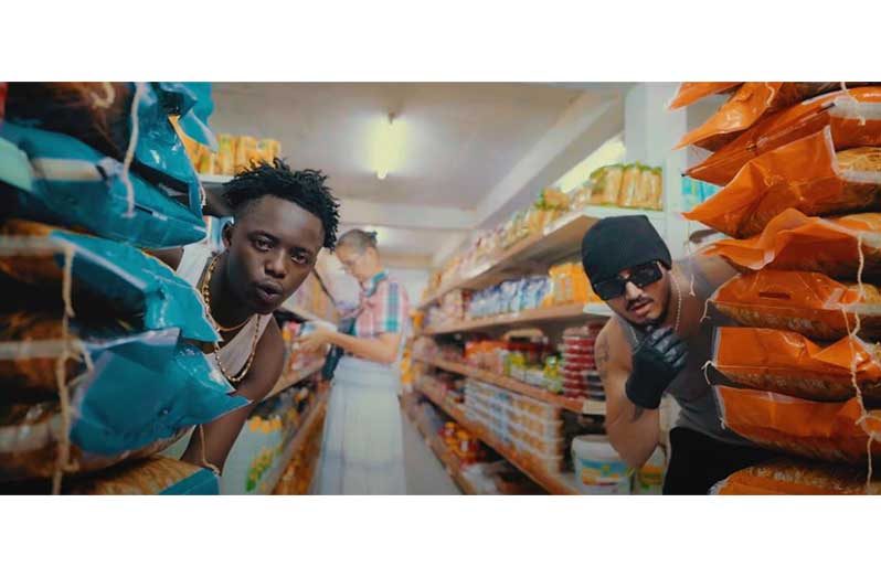 A screenshot taken from the ‘Chiney’ music video by local musicians, Richard Singh and Vision Clarke