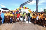 Officials turn the sod for the new Marurunau Secondary School