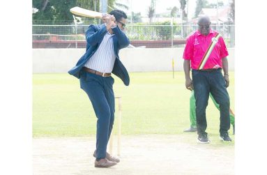 Minister of Sport Charles Ramson Jnr during the bowl-off of the eighth edition of the Prime Minister’s softball tournament (Japheth Savory photo)