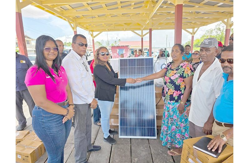 The solar panel being distributed by MP Tandika Simone-Smith