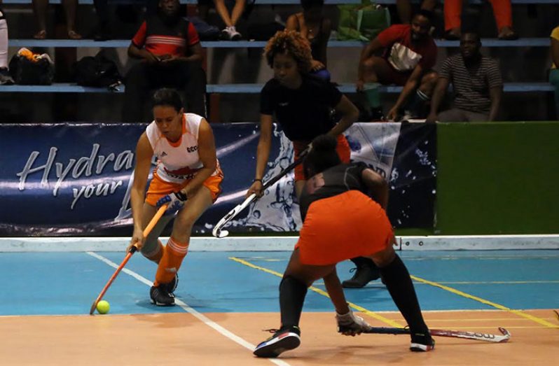 Sonia Jardine uses her skill against Old Fort