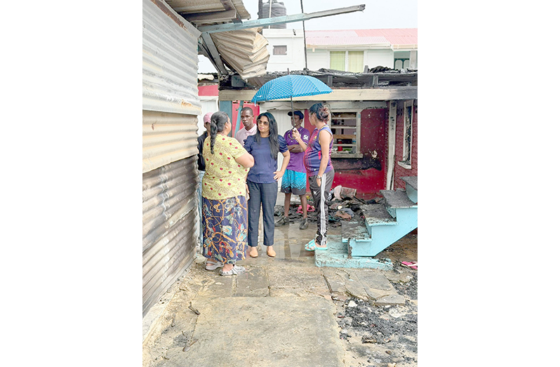 Education Minister Sonia Parag visited the Wahab family at Plantation Hope, West Coast Berbice, to offer comfort and critical support