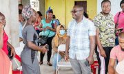 Minister within the Office of the Prime Minister Kwame McCoy engaging with Sophia residents on Saturday