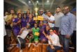 President Ali and other Government Officials with the Sparta Boss team that won the first-ever Kashif and Shanghai/One Guyana National Futsal Championship