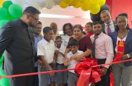 President Dr. Irfaan Ali joined in the cutting of the ribbon, along with other officials in Region Two, on Wednesday