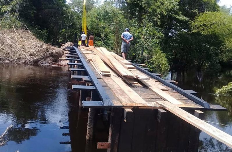 Construction of the bridge that will make commute easier for Speightland residents