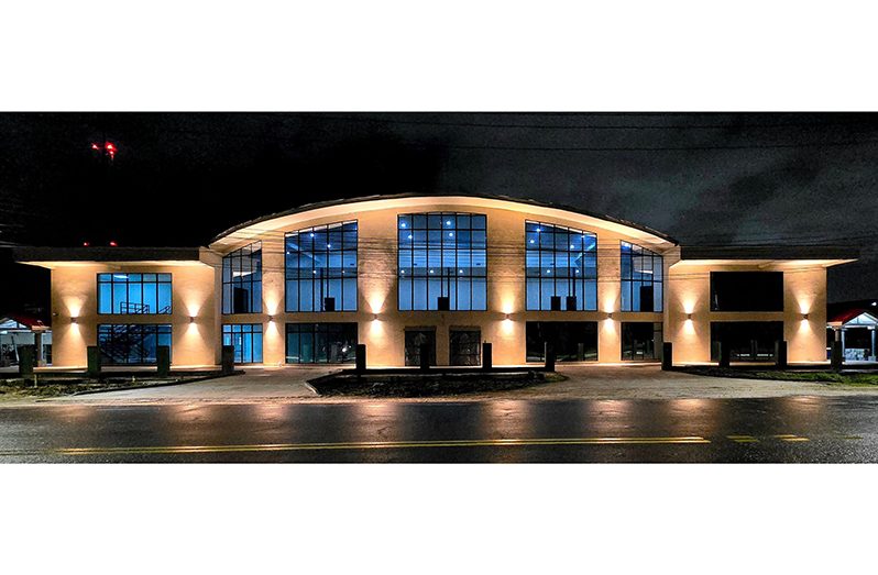 A view of the exterior of the refurbished Cliff Anderson Sports Hall