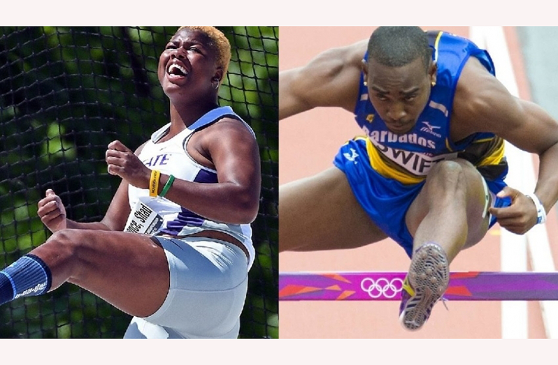 Caribbean athletes Shadae Lawrence (left) and Shane Braithwaite