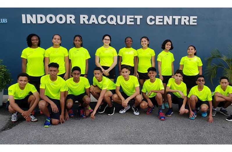 The Guyana Squash team to the 2019 Junior CASA 2019.