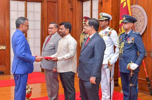 His Excellency Dharamkumar Seeraj presented his Letter of Credence to His Excellency Anura Kumara Dissanayake, President of the Democratic Socialist Republic of Sri Lanka, formally accrediting him as Non-Resident High Commissioner of the Co-operative Republic of Guyana to Sri Lanka
