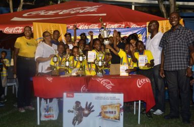 Flash-back! St Pius Primary celebrate after winning the COURTS Pee Wee Football tournament last year.