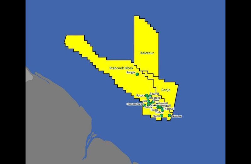 Oil exploration and extraction operations within the Stabroek block