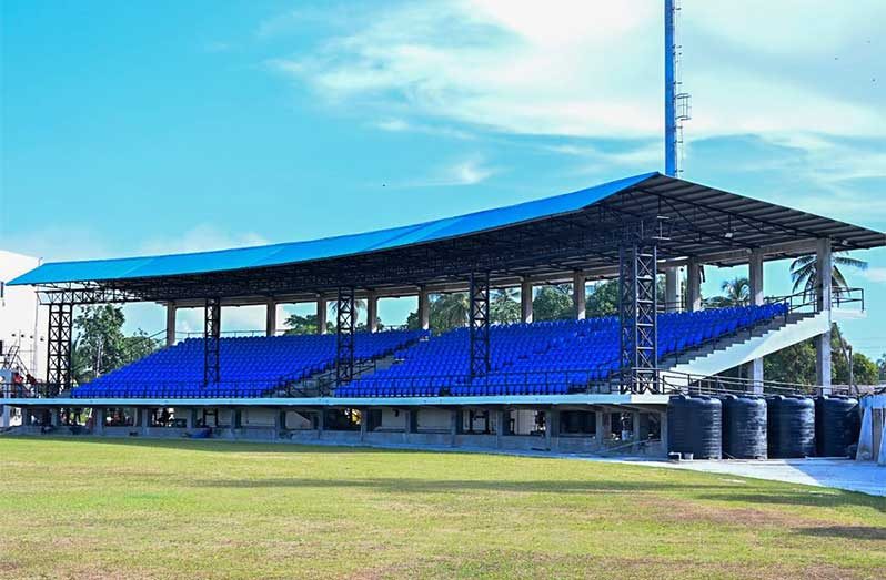 One of the completed stands