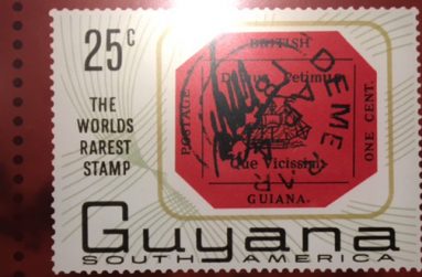 The British Guiana one-cent Magenta stamp