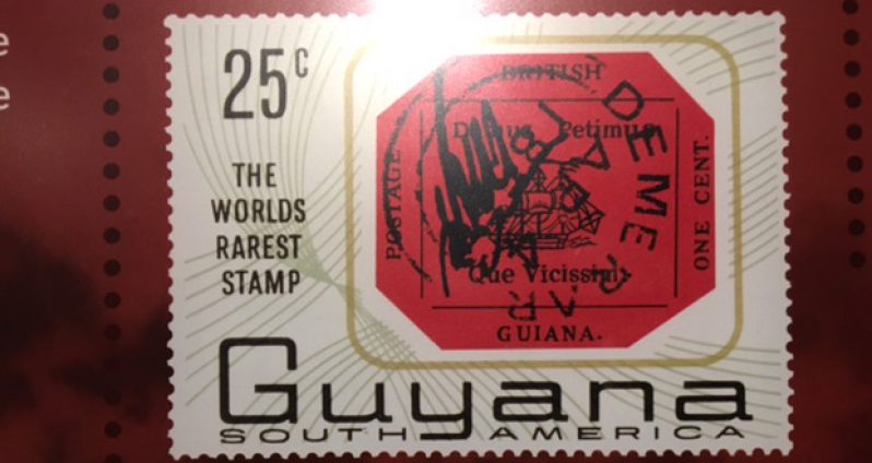 The British Guiana one-cent Magenta stamp