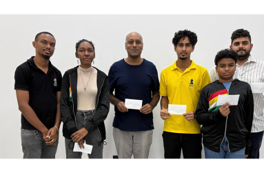 (L-R) Anthony Drayton, Jessica Callendar, Rawle Allicock, Kyle Couchman, Aidan Tinnie, Roberto Neto