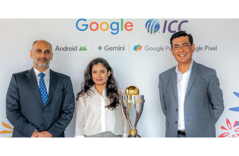 From left: ICC CEO, Sanjog Gupta, India great, Mithali Raj and VP of Marketing at Google India, Shekar Khosla (Photo courtesy ICC)