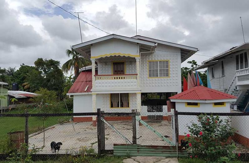 The dwelling house where the robbery took place on Tuesday night.