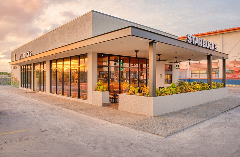 Starbucks opened its second location in Guyana at MovieTowne on Tuesday