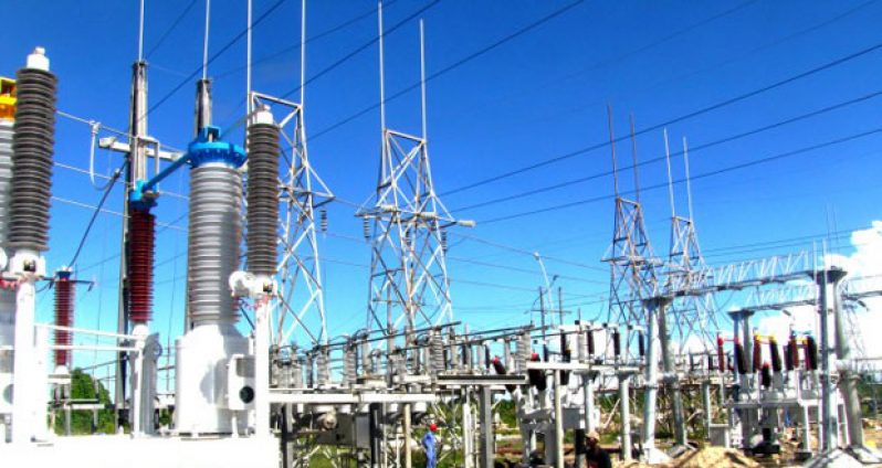 The new Guyana Power and Light substation at Sophia